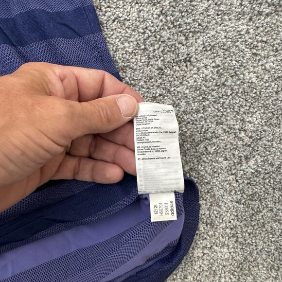 Adidas Polo Shirt Mens Extra Large Striped Golf Athletic Performance XL - Picture 9 of 11